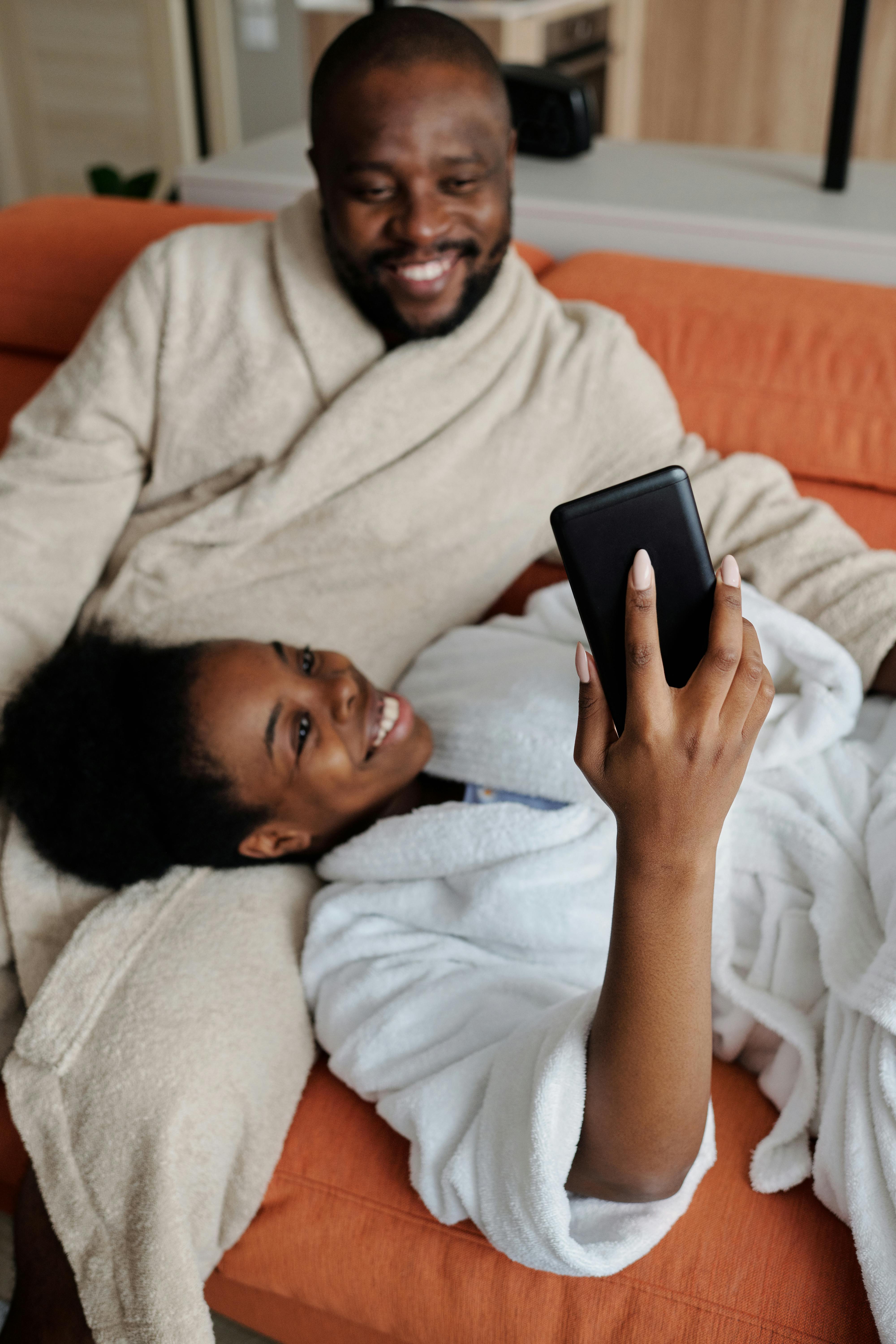 Couple relaxing together